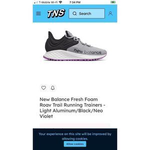 New Balance fresh foam road trail running sneakers violet black 7